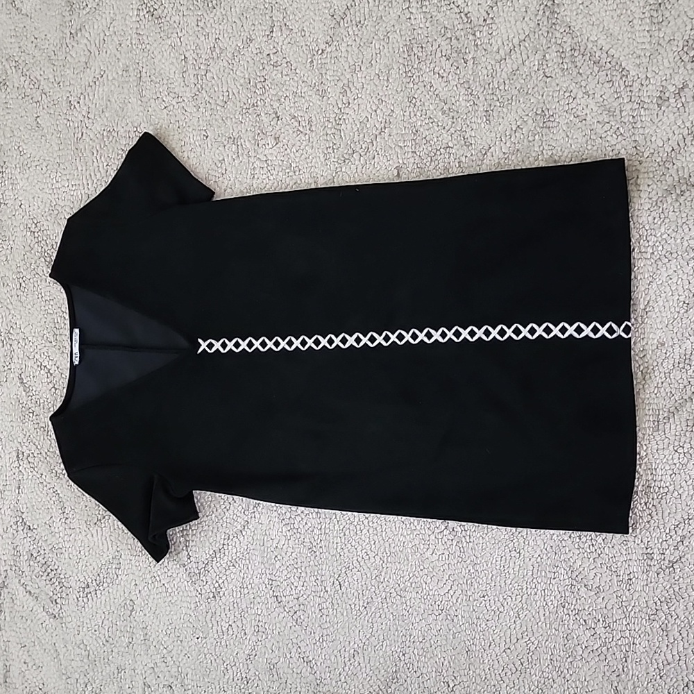Zara Faux Suede Black Mini Dress
